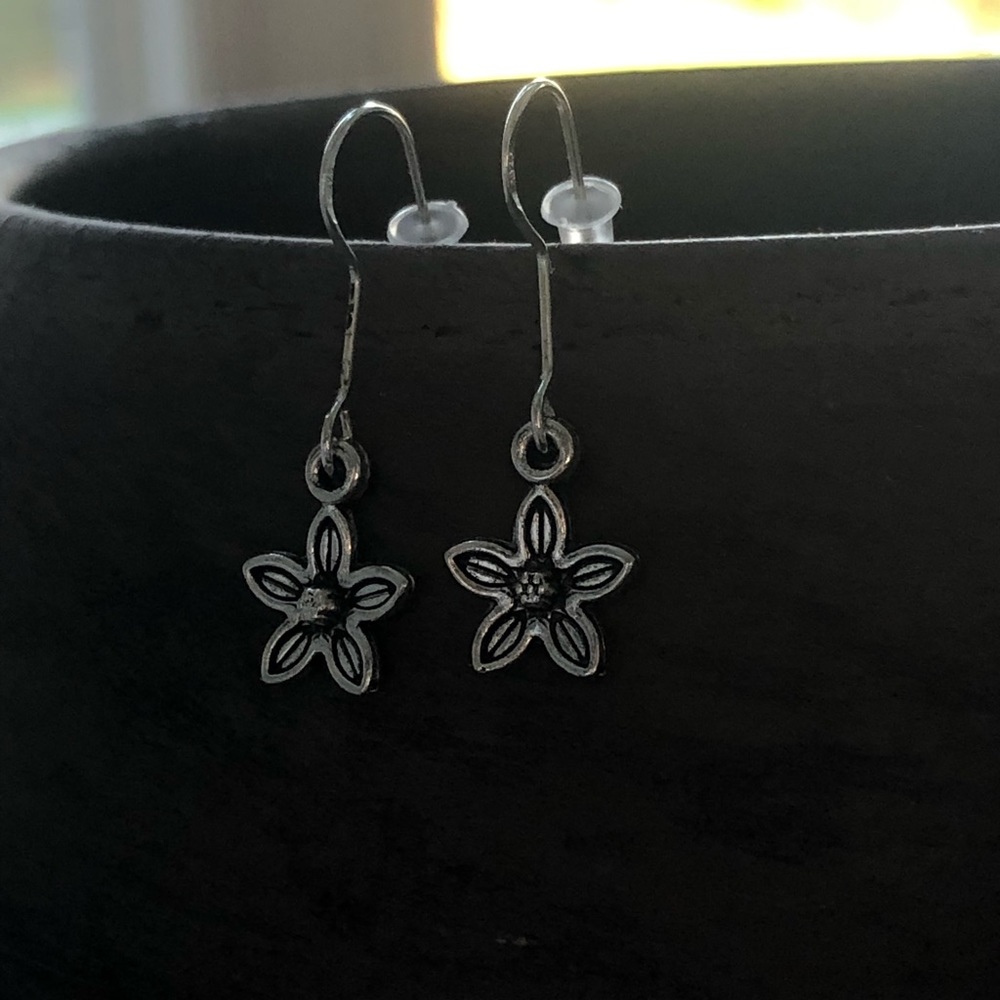 Handmade flower earrings